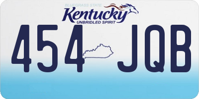 KY license plate 454JQB