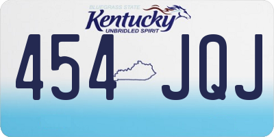 KY license plate 454JQJ