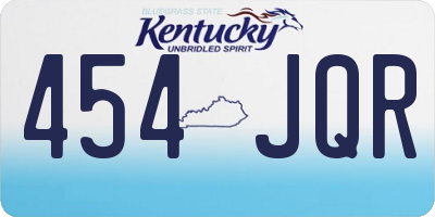 KY license plate 454JQR