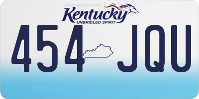 KY license plate 454JQU