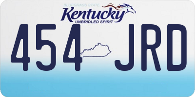 KY license plate 454JRD
