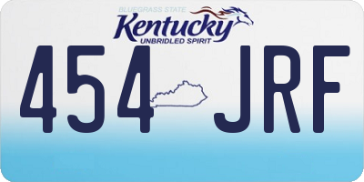 KY license plate 454JRF