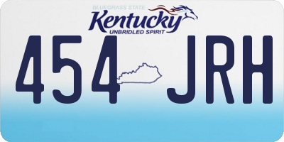KY license plate 454JRH