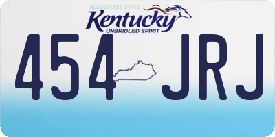 KY license plate 454JRJ
