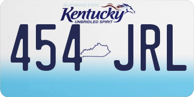 KY license plate 454JRL