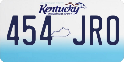 KY license plate 454JRO