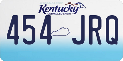 KY license plate 454JRQ