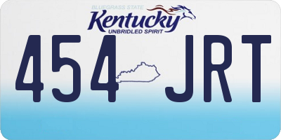 KY license plate 454JRT