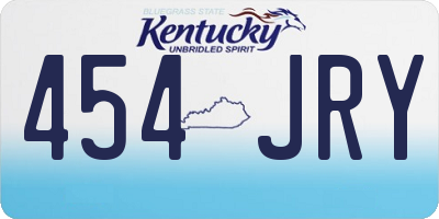 KY license plate 454JRY