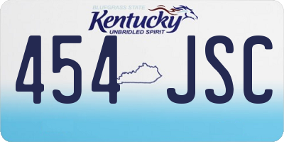 KY license plate 454JSC