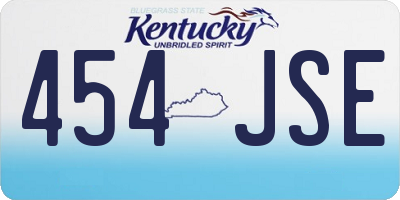 KY license plate 454JSE