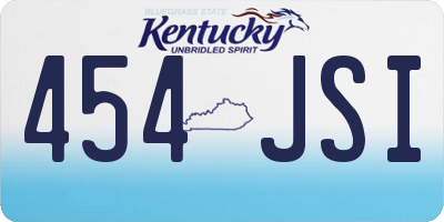 KY license plate 454JSI