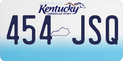 KY license plate 454JSQ
