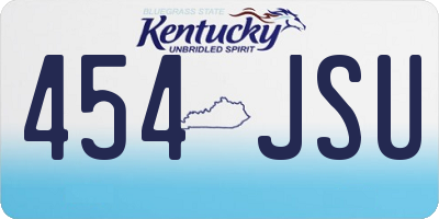 KY license plate 454JSU