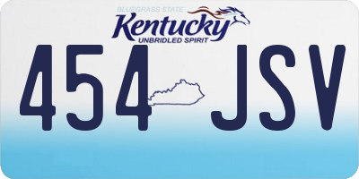 KY license plate 454JSV