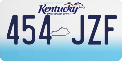 KY license plate 454JZF