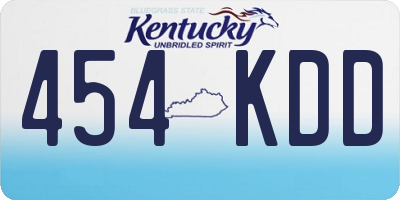 KY license plate 454KDD