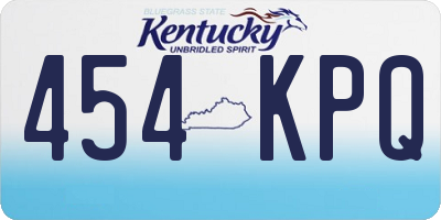 KY license plate 454KPQ