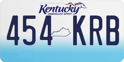 KY license plate 454KRB
