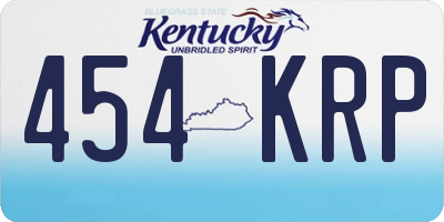 KY license plate 454KRP