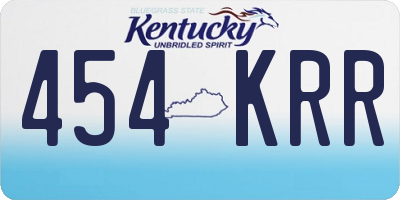 KY license plate 454KRR
