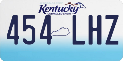 KY license plate 454LHZ