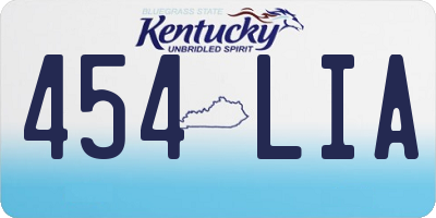 KY license plate 454LIA