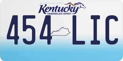KY license plate 454LIC