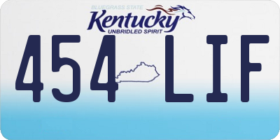 KY license plate 454LIF
