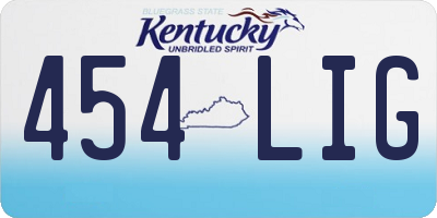 KY license plate 454LIG
