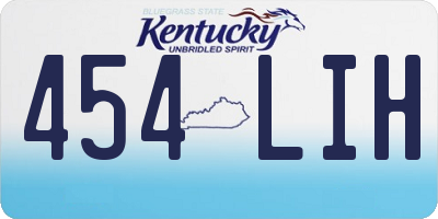 KY license plate 454LIH