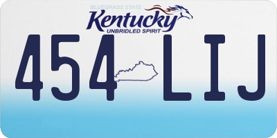 KY license plate 454LIJ