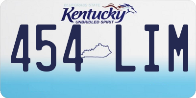 KY license plate 454LIM