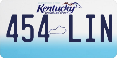 KY license plate 454LIN