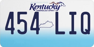 KY license plate 454LIQ