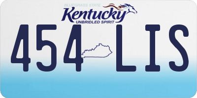 KY license plate 454LIS