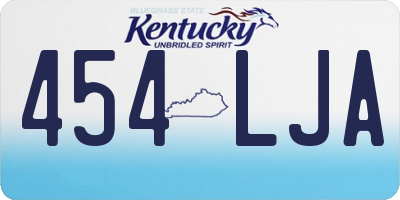 KY license plate 454LJA