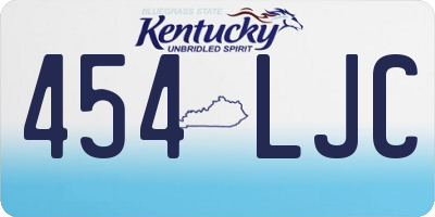 KY license plate 454LJC