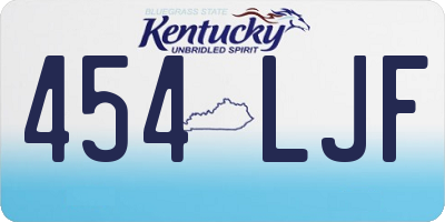 KY license plate 454LJF