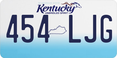 KY license plate 454LJG