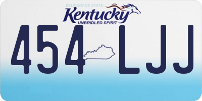 KY license plate 454LJJ