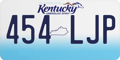 KY license plate 454LJP