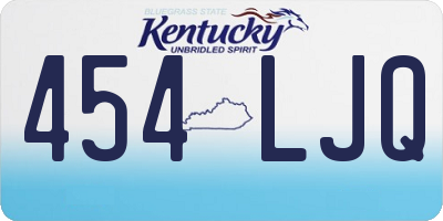 KY license plate 454LJQ