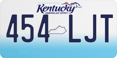 KY license plate 454LJT
