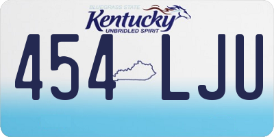 KY license plate 454LJU