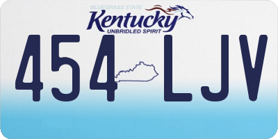 KY license plate 454LJV