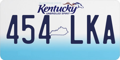 KY license plate 454LKA