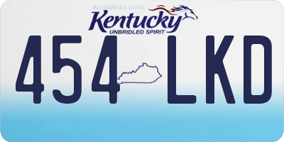 KY license plate 454LKD