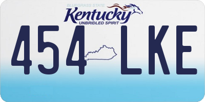 KY license plate 454LKE