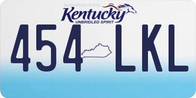 KY license plate 454LKL